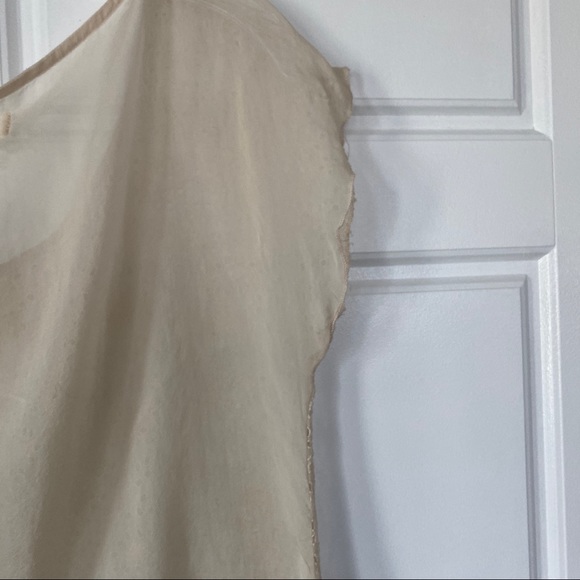 Johnny Was Top Silk Cream Sheer Eyelet NWT - Picture 9 of 15